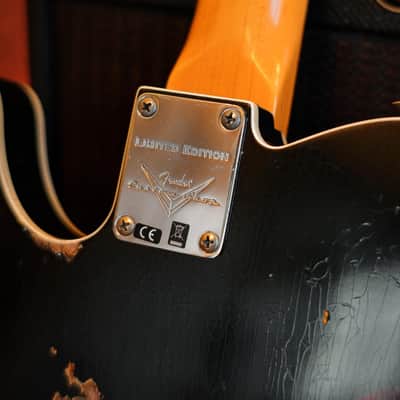 Fender Custom Shop Limited Edition Reverse '60s Tele Custom Heavy Relic Aged Black over 3 Tone Sunburst #R125883 image 15
