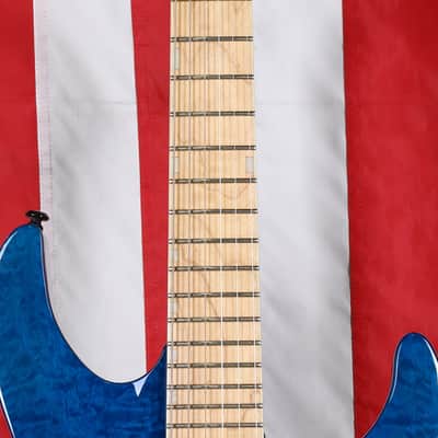 ESP LTD MH-203 QM - See Thru Blue image 4