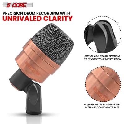 5 Core Conga Mic Snare Tom Microphone Drum Kit Condenser XLR Instrument Mics image 9