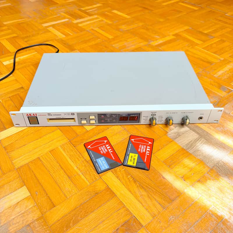 Legendary Akai XE8 MIDI Drum Expander (Japan, 1988)! With 2 extra original super rare ROM cards! image 1