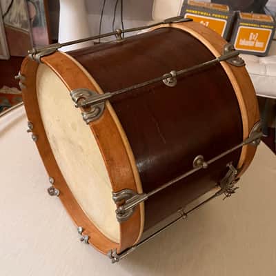 Vintage 50's Slingerland 14" Marching Snare Original Calf Heads image 11