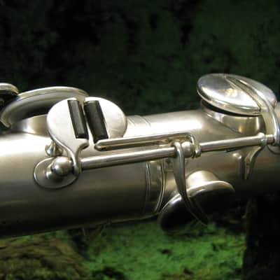 Rare Buescher True Tone "Stritch" Straight Alto Saxophone 1926 Silver Plated image 14