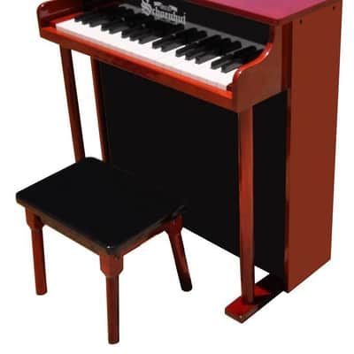 Schoenhut 6637MB 37-Key Traditional Deluxe Spinet Toy Piano w/ Bench - Mahogany image 1