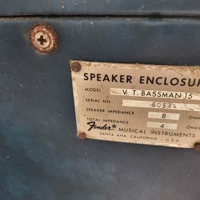 Fender VT Bassman 1969 - Blue leather image 2