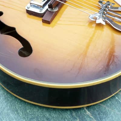 Teisco EP-8 1960's 2 Tone Sunburst Hollow Body Guitar image 10