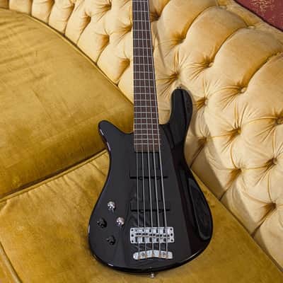 Warwick Rockbass Streamer LX LH 5 String 2022 - Solid Black High Polish image 2