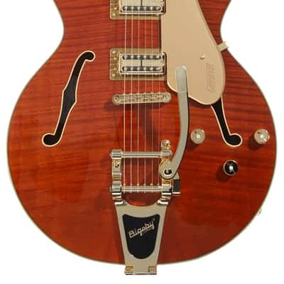 Gretsch LTD Broadkaster Semi-hollowbody Electric Guitar - Roundup Orange Stain image 2