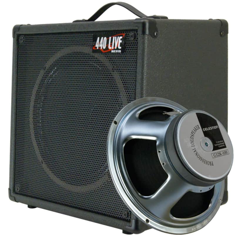 1X12 extension guitar speaker cabinet with 16 ohm Celestion G12K100 Charcoal Black tolex image 1