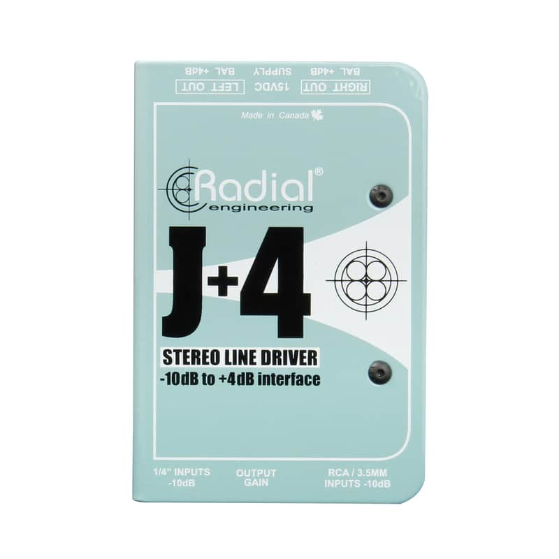 Radial J+4 Balanced -10dB to +4dB Signal Driver image 1