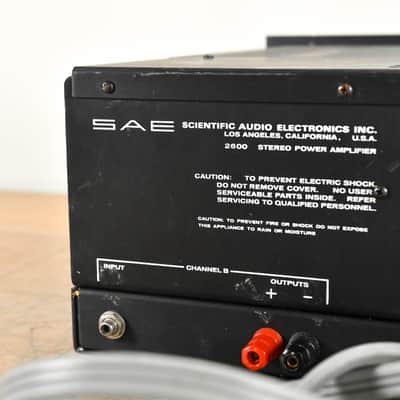 SAE 2600 Stereo Power Amplifier CG003ZA image 9