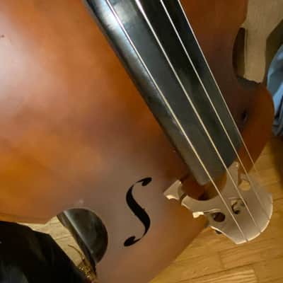 Cecilio CDB-200 4/4 acoustic upright double Bass 2018 - Natural - Distressed image 13