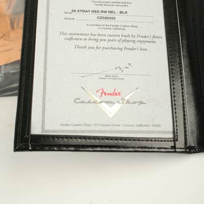 Fender Custom Shop 1959 Stratocaster HSS Relic 3A Rosewood Fingerboard Aged Black CZ590355 image 13