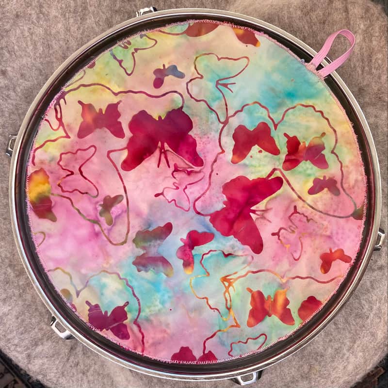 10" single layer Drum Bunny cloth drum cover - dampener - partial mute - compare to Drum Tortillas - Quesadilla - Big Fat Snare image 1
