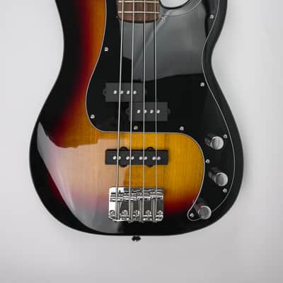 Fender Precision Jazz Bass with Maple Fretboard 2022 - 3-Color Sunburst image 16