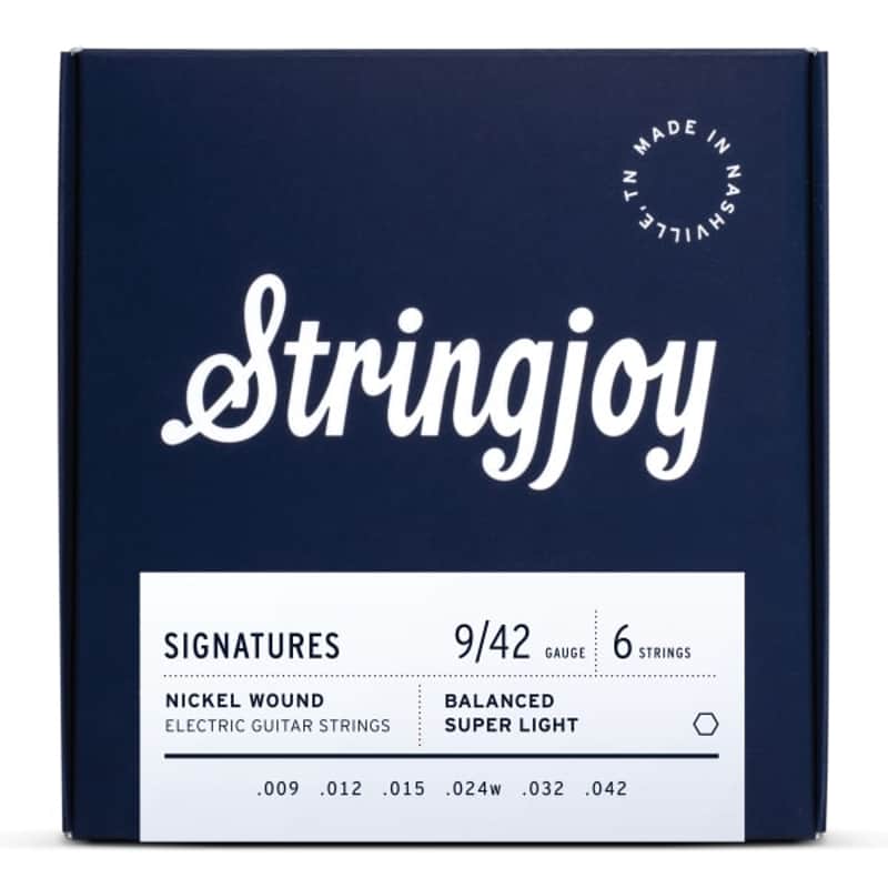 Stringjoy Signatures | Balanced Super Light Gauge (9-42) Nickel Wound Electric Guitar Strings image 1