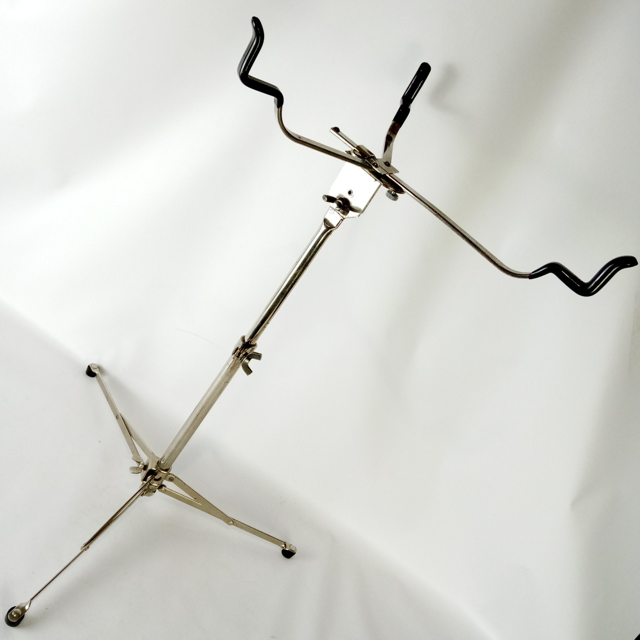 Gretsch Flat-Base Nickel Snare Drum Stand#4983 Flush Tripod Vintage Late 50s USA — main photograph