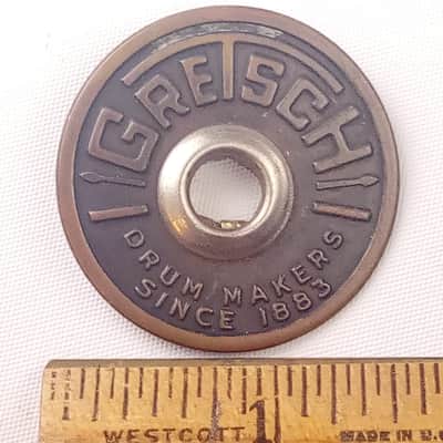 *Gretsch 60s Snare Drum Round Badge Thick Sticks+Grommet Vintage Renown Brooklyn image 1
