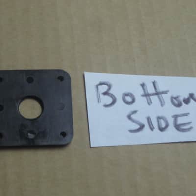 lightly used (lightly relic'd) genuine Gibson PRJP-010 Black Plastic Jack Plate for Les Paul + very clean gold screws (clean or used silver finish screws available upon request) [1990s - 2020s (specifically from 2008)] image 12