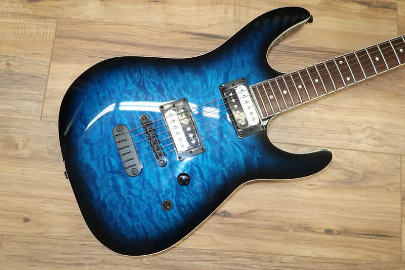 Dean MD X QUILT MAPLE TRANS BLUE BURST 2024 - blue burst image 1