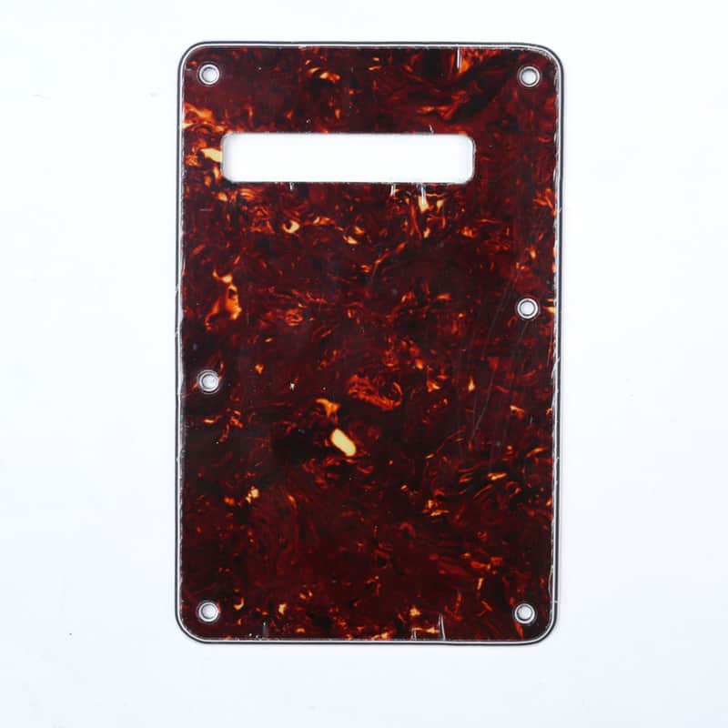 Musiclily Electric Guitar Back Plate For Fender Standard Stratocaster Strat ST,4Ply Tortoise Shell image 1