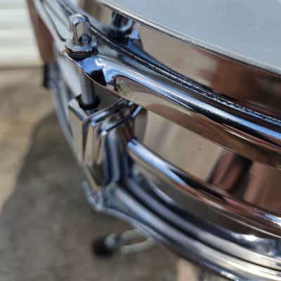 Vintage Ludwig No. 400 Supraphonic 5x14" 10-Lug Aluminum Snare Drum w/ Keystone Badge 1967 (242-1) image 7