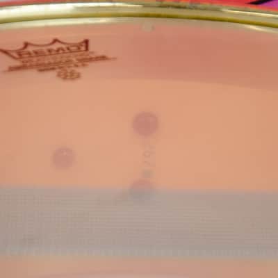 Used 90s DW Edge 5 x 14" Turquoise sparkle Snare, Brass/maple image 9