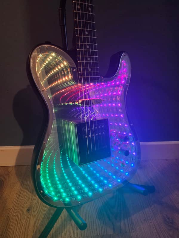 Harley Benton TE-20HH SBK Standard Series Infinity Mirror Electric Guitar image 1