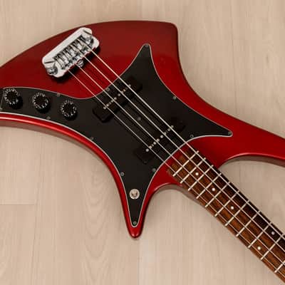 1982 Guild X-702 Vintage Bass Guitar Candy Apple Red w/ Case image 8