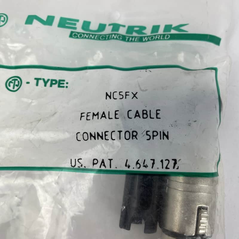 OEM Neutrik NC5FX Female Cable Audio Connector Spin -Brand New * Sealed image 1
