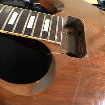 1972 Gibson SG Standard Body & Neck Husk Walnut Brown Vintage Small Pickguard image 17