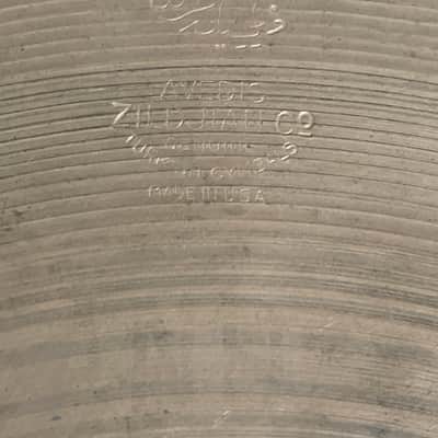 VINTAGE ZILDJIAN 15” HI-HATS - 1946-53 Transition Stamp - AMAZING SOUND - GREAT CONDITION! VIDEO! image 4