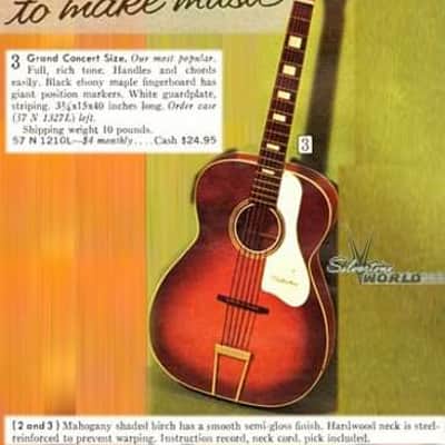1969 Silvertone Model 1210 Big Stella Redburst Pro Setup New Strings Soft Case image 16