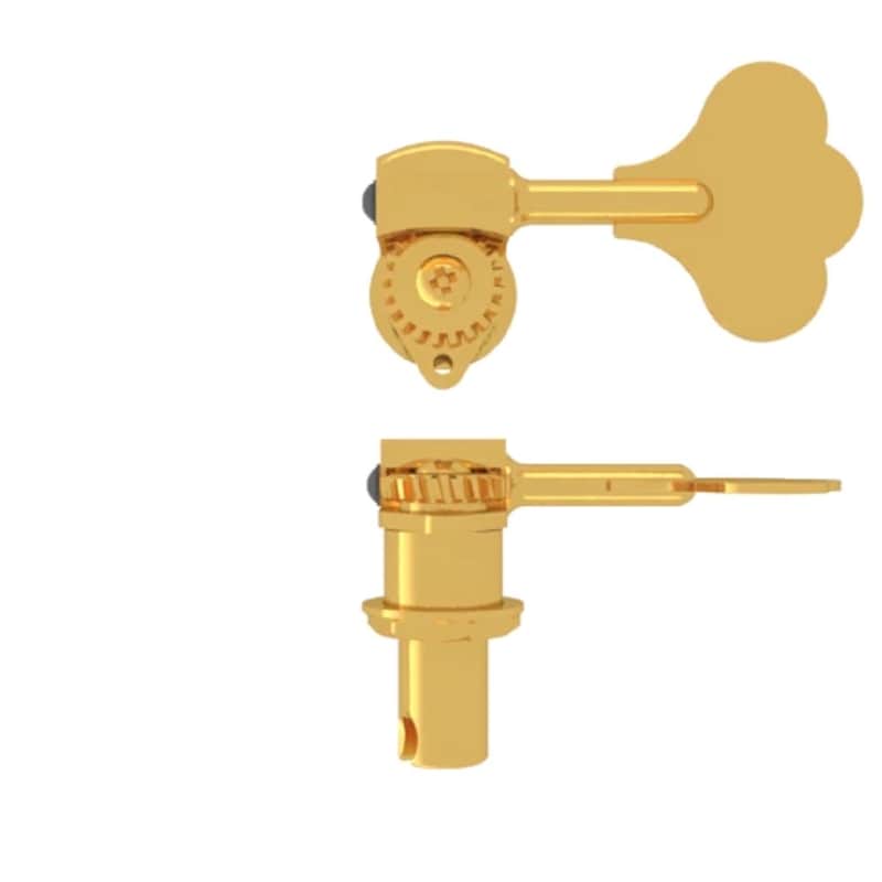 Hipshot HB6 USA 1/2" Ultralite Bass Tuner, Clover Key, Bass Side - GOLD image 1