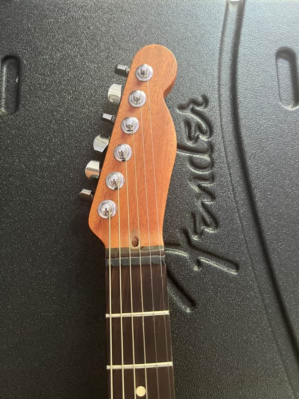 Warmoth Telecaster - wide neck (1 3/4 nut) boatneck mahogany w ebony. Earvana - Clear Satin Nitro image 1