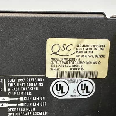 QSC POWERLIGHT 4.0 PROFESSIONAL POWER AMPLIFIER #AV6002-5 (ONE) THS image 19