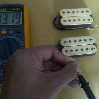 Vintage DiMarzio PAF & Super Distortion Set (Mid 70s Square Tab) Humbucker Pickup Pre DP103 DP100 image 4