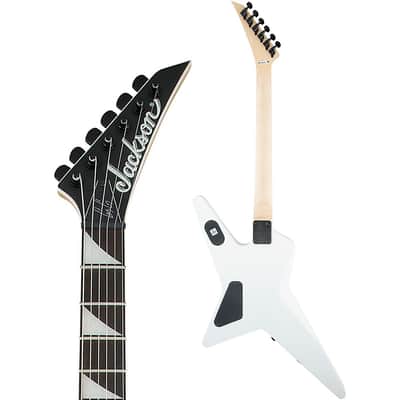 Jackson JS Series Signature Gus G. Star JS32 Electric Guitar Regular Satin White with Black Pinstripes image 4