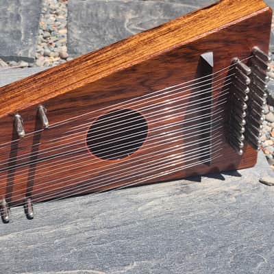 Beautiful Vintage Antique Rosewood Psaltry 18" image 7