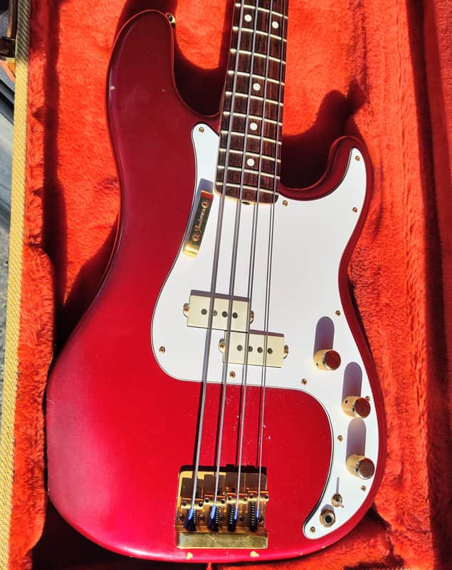 1982 Fender Precision Special Bass with Rosewood Fretboard - Candy Apple Red image 1