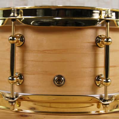 Click Custom 6ply Maple/Mahogany 5.5x12 Snare Drum Natural Satin Oil image 4