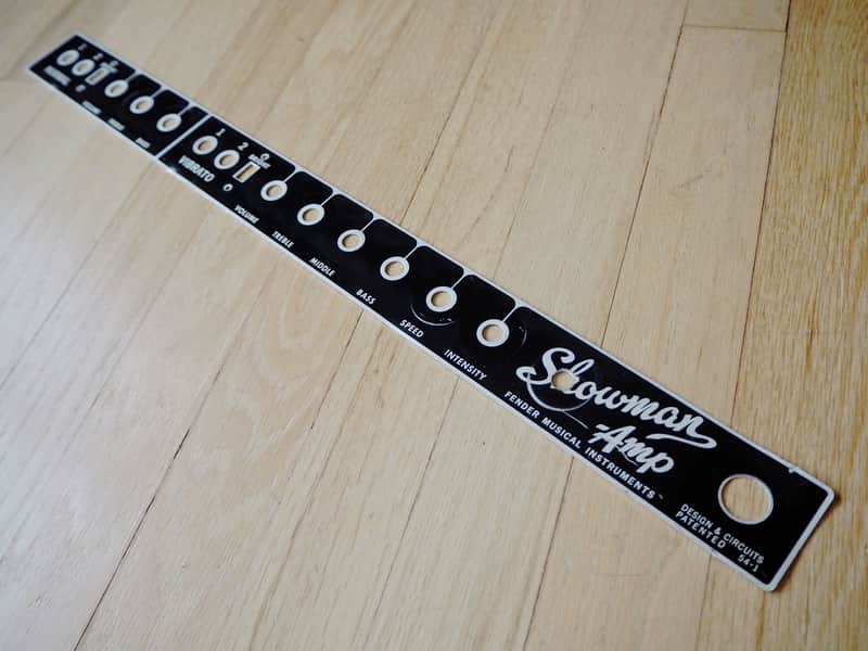 1960s Fender Showman Blackface Vintage Tube Amplifier Faceplate Aluminum image 1