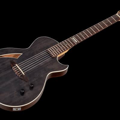 ESP Eclipse Semi-Acoustic Nylon - See Thru Black - Custom Shop image 2