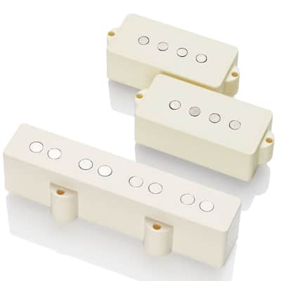 EMG Geezer Butler 4 String PJ Bass Pickup Set - Ivory Covers (FREE STRINGS) image 2