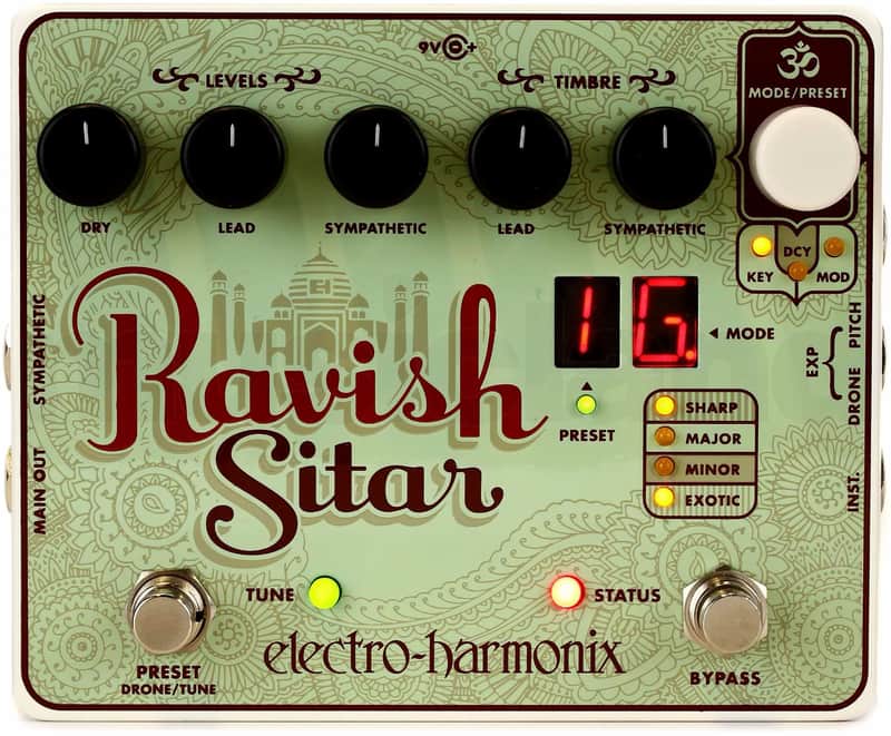 Electro Harmonix Ravish Sitar Guitar Effects Sitar Emulator Pedal image 1