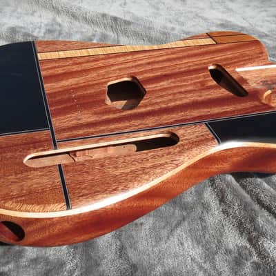 Babik Custom Telecaster Style body, Art Top, Ebony and Mahogany, Handmade 2025 image 14
