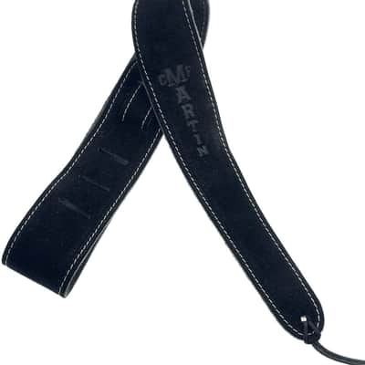 Martin 18A0016 2.5-inch Suede Guitar Strap - Black image 1