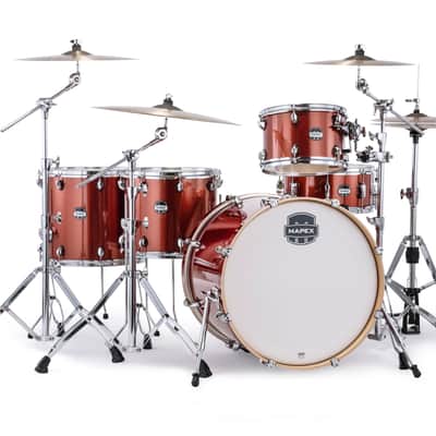Mapex Mars Birch 5pc Crossover Blood Orange Sparkle 22/12/14/16/14 | NEW Authorized Dealer image 1