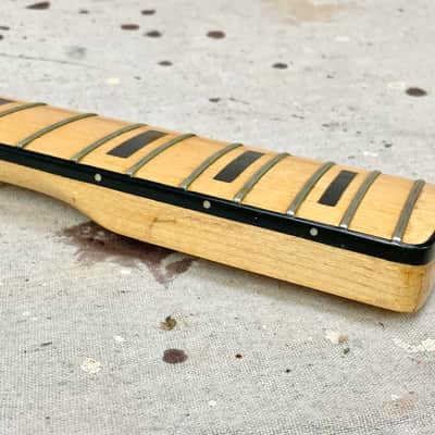 1970's Fender Jazz Bass Neck & Tuners Maple with Black Block Vintage ~1971-1974 image 14