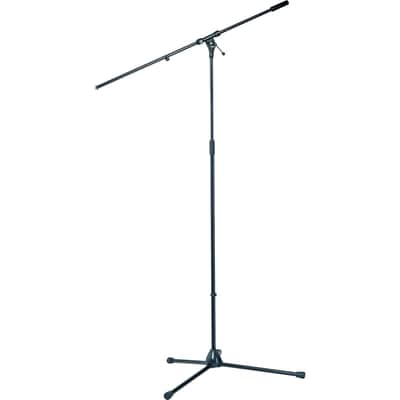 K&M 210/21B Tall Heavy-Duty Tripod Boom Stand, Black image 1