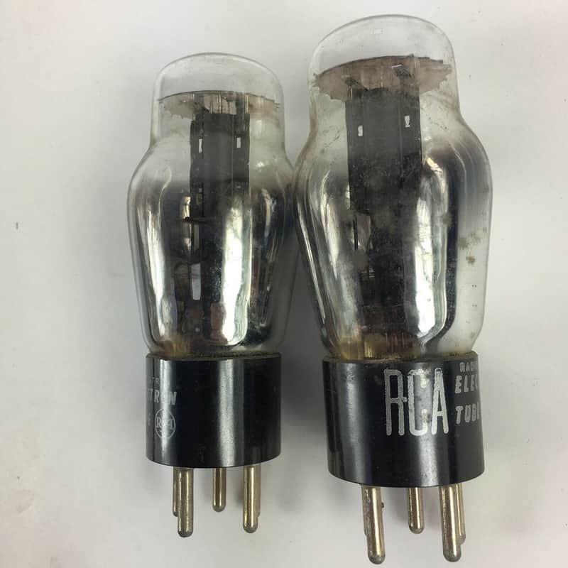 Lot of 2 : Type 80 RCA Radiotron Electron Silvertone 1 Vacuum Tubes 604 630 image 1
